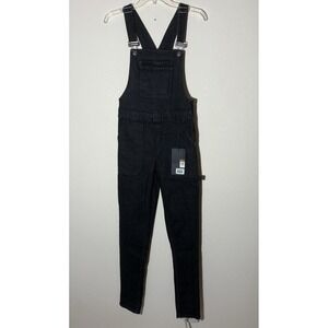 Harley-Davidson® Women's Black Bib Overalls Size 25 Workwear Denim Grunge